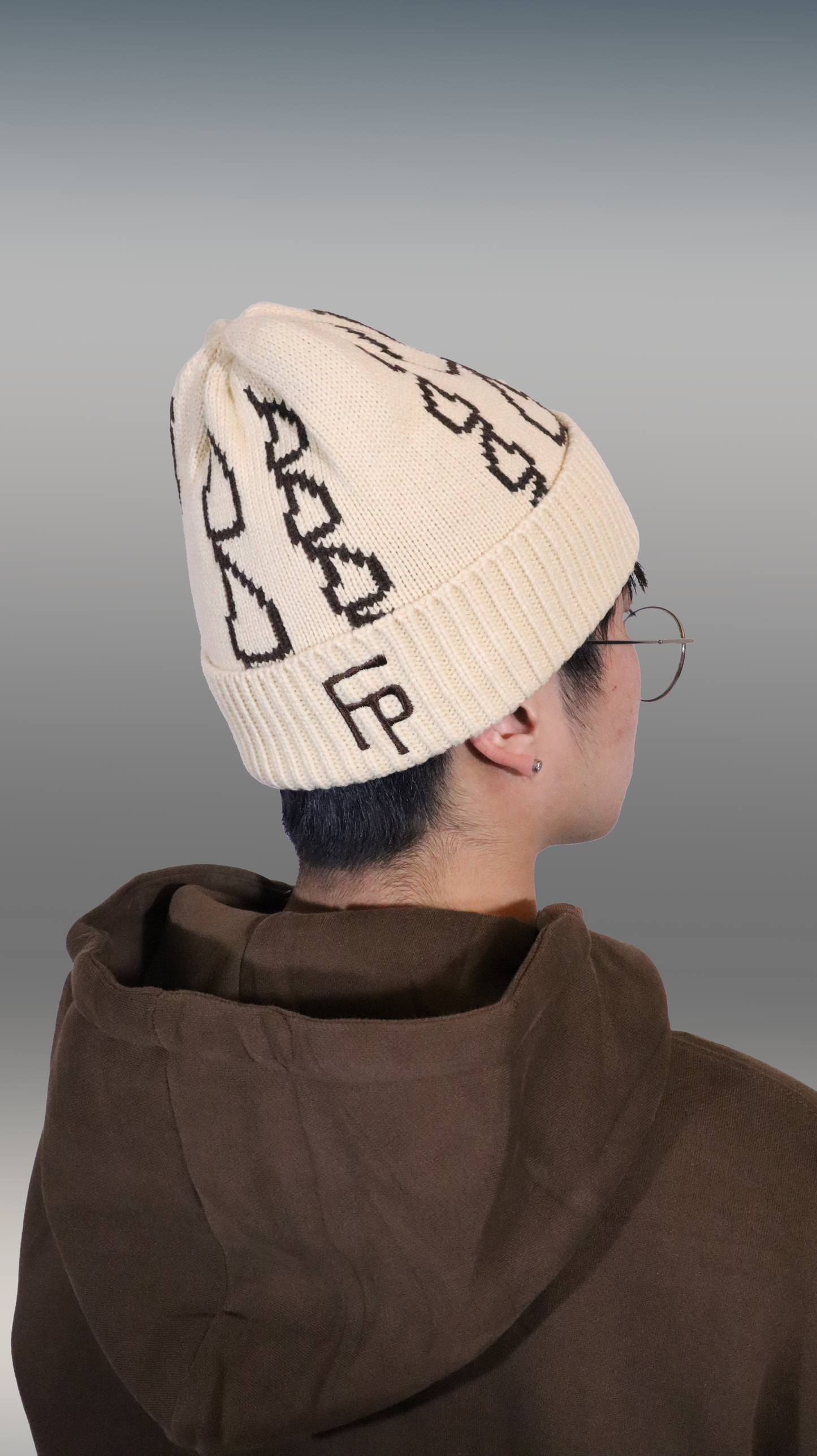 Beige Signal Beanie