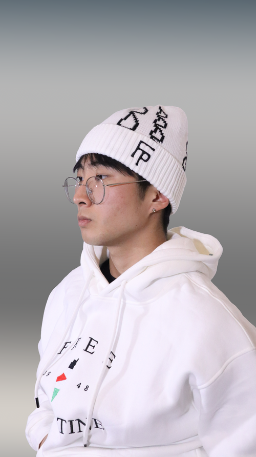 White Signal Beanie